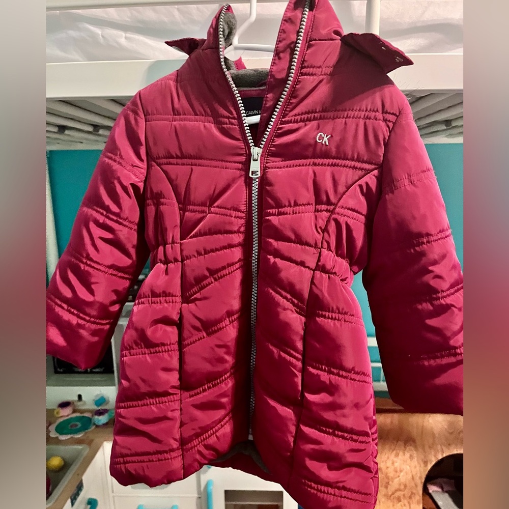 Calvin Klein kids coat hooded jacket